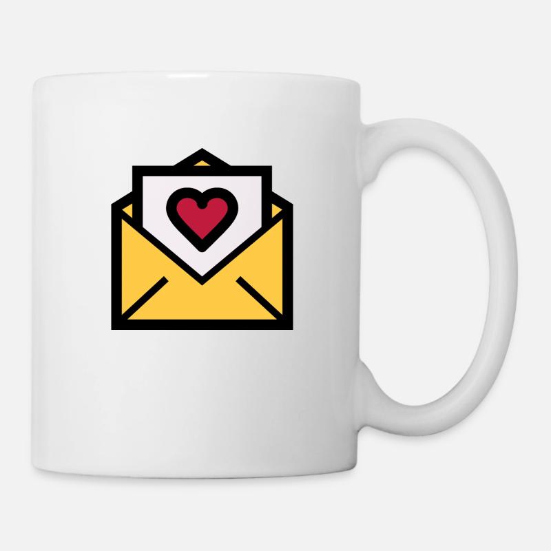 Lettre d'amour pour la Saint Valentin - Mug blanc - blanc