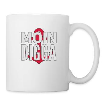 Moin Digga Hamburg - Tasse - Weiß - Rechts