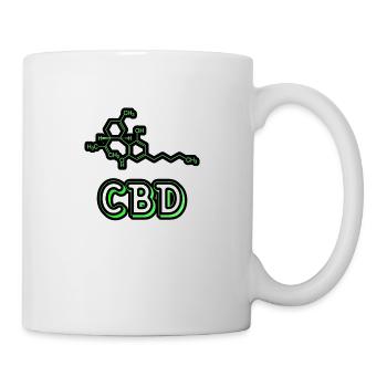 Cannabidiol - CBD Cannabis Geschenk - Tasse - Weiß - Rechts