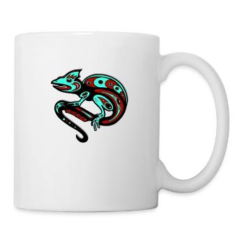 Tribal Chameleon animal reptiel kids gift idea - Mug - white - Right