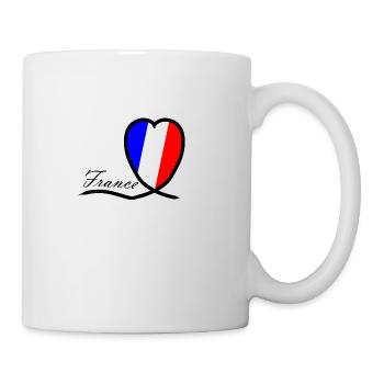 Frankreich Herz Souvenir - Tasse - Weiß - Rechts