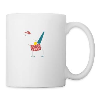 Ab zum Strand - Tasse - Weiß - Rechts