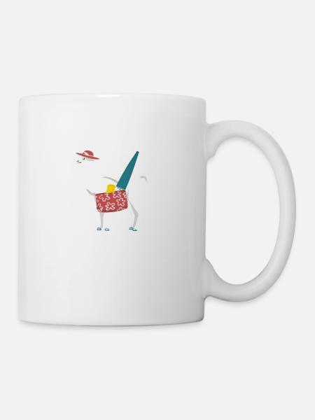 Ab zum Strand - Tasse - Weiß