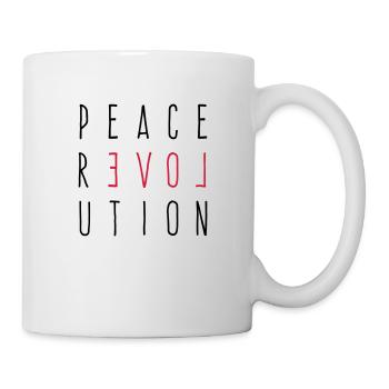 Peace Love Revolution - Tasse - Weiß - Rechts
