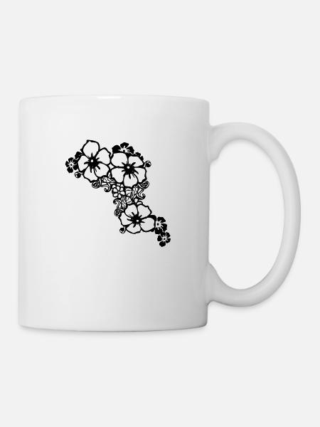 flower - Mug blanc - blanc