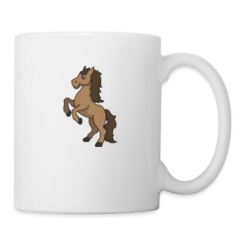 Horse equine gift cartoon riding rider animal - Mug - white - Right