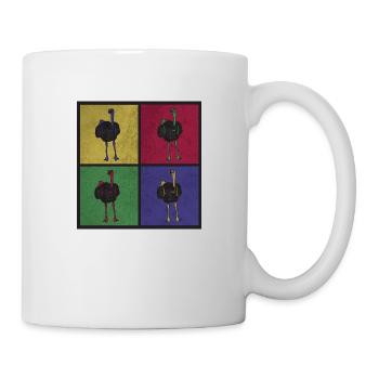 Bouquet oiseau pop art - Mug blanc - blanc - Droite