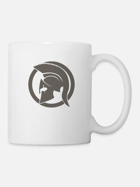 Spartan gris - Mug blanc - blanc