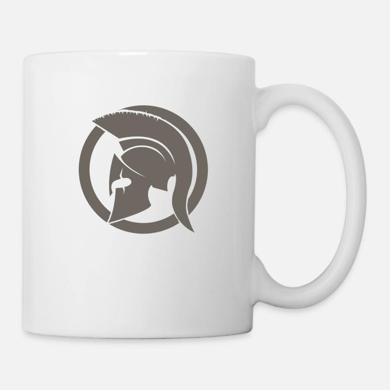 Spartan gris - Mug blanc - blanc