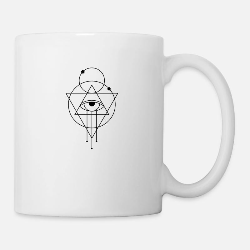 Cercle triangle des yeux noirs etyten mythologie - Mug blanc - blanc