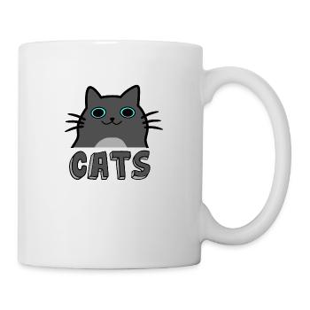 Chats de dessin animé - Mug blanc - blanc - Droite