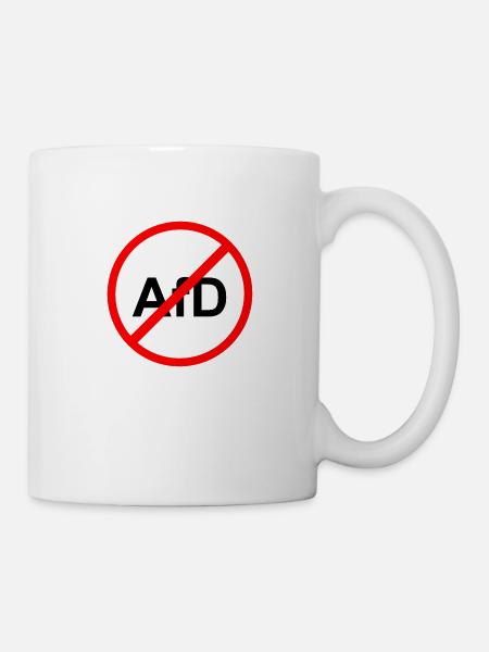 No AfD Straßenschild - Tasse - Weiß