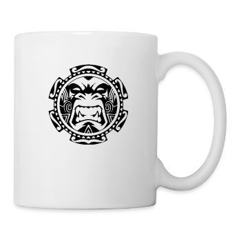 Stammesaffe - Tasse - Weiß - Rechts
