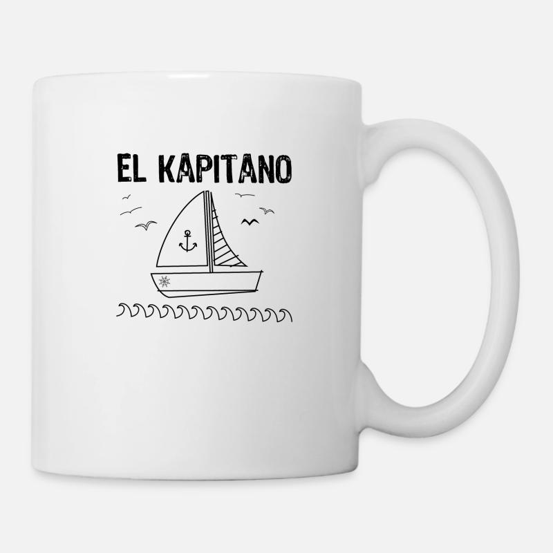 El Kapitano Capitaine capitaine le chef sur l’eau - Mug blanc - blanc