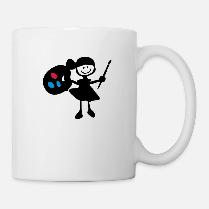 painter_girl - Mug blanc - blanc