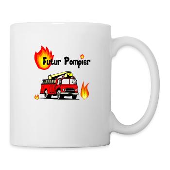 pompier - Mug blanc - blanc - Droite