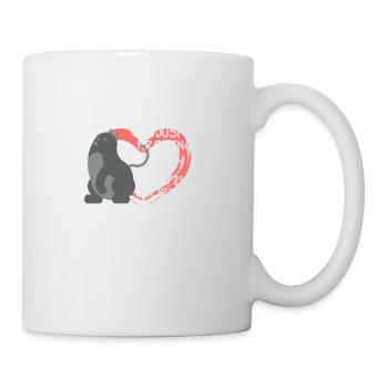 Cadeau d'amour de chat Brit Shorthair coeur - Mug blanc - blanc - Droite