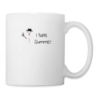 Je déteste l'été, fondant bonhomme de neige - Mug blanc - blanc - Droite