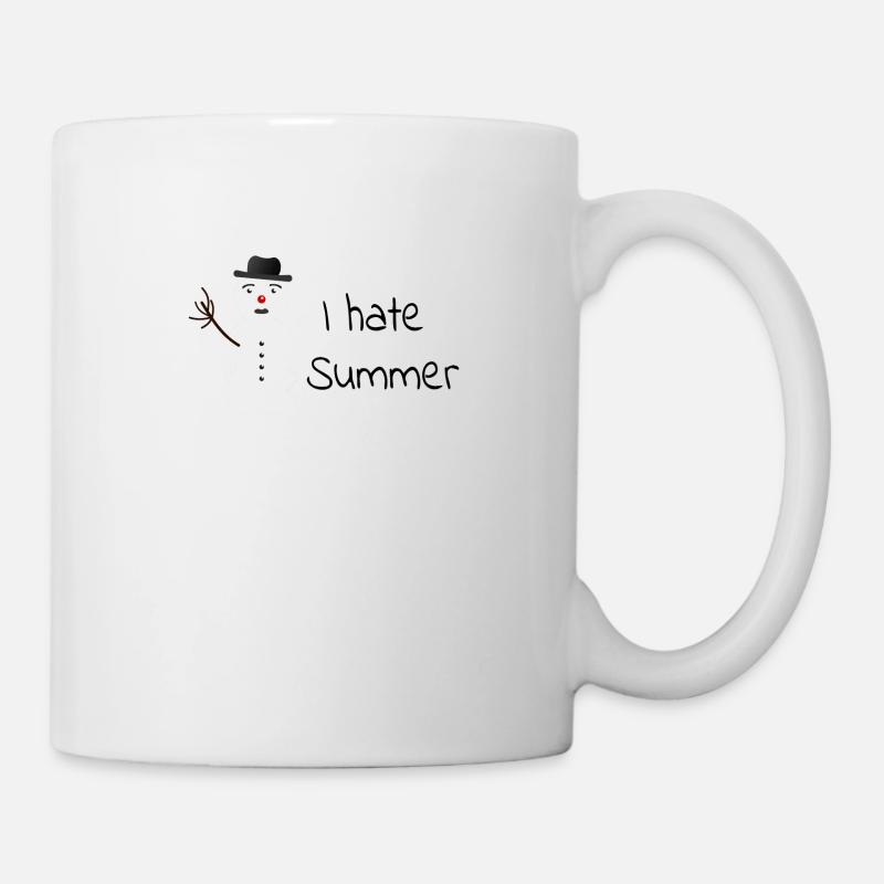 I hate the summer, melting snowman - Mug - white