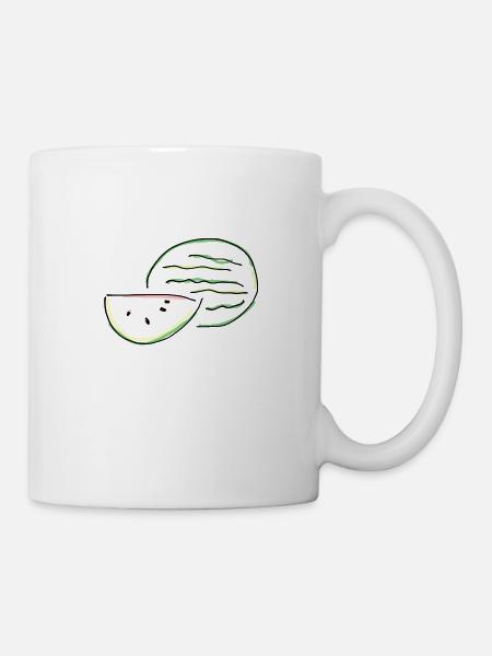Melone - Tasse - Weiß