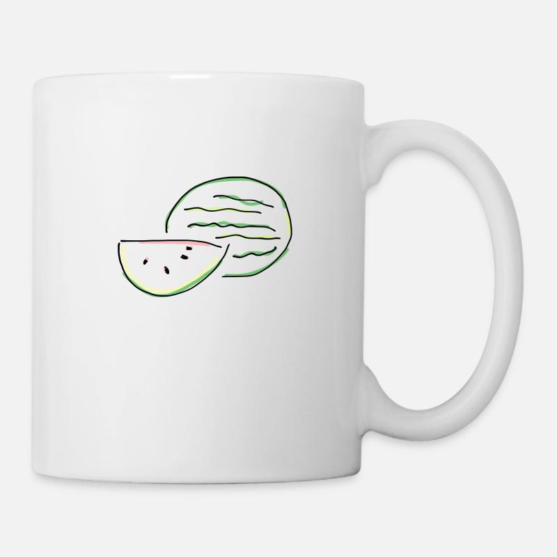 Melone - Tasse - Weiß