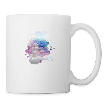 Fantasy Mirror Lake Mountains couleurs cadeau coloré - Mug blanc - blanc - Droite