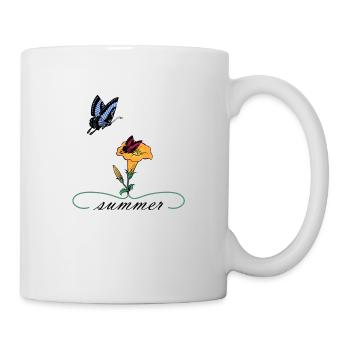 Summer summer butterflies - Mug - white - Right