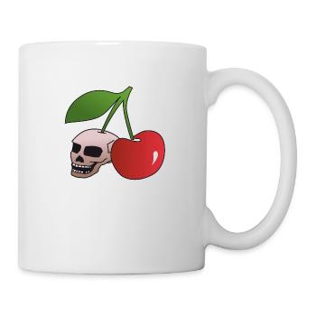 Totenkopf Kirsche - Tasse - Weiß - Rechts