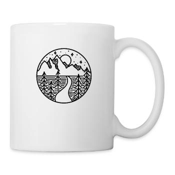 Nature forêt de montagne de rivière - Mug blanc - blanc - Droite