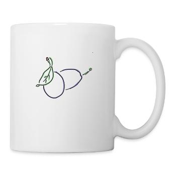 Prune - Mug blanc - blanc - Droite