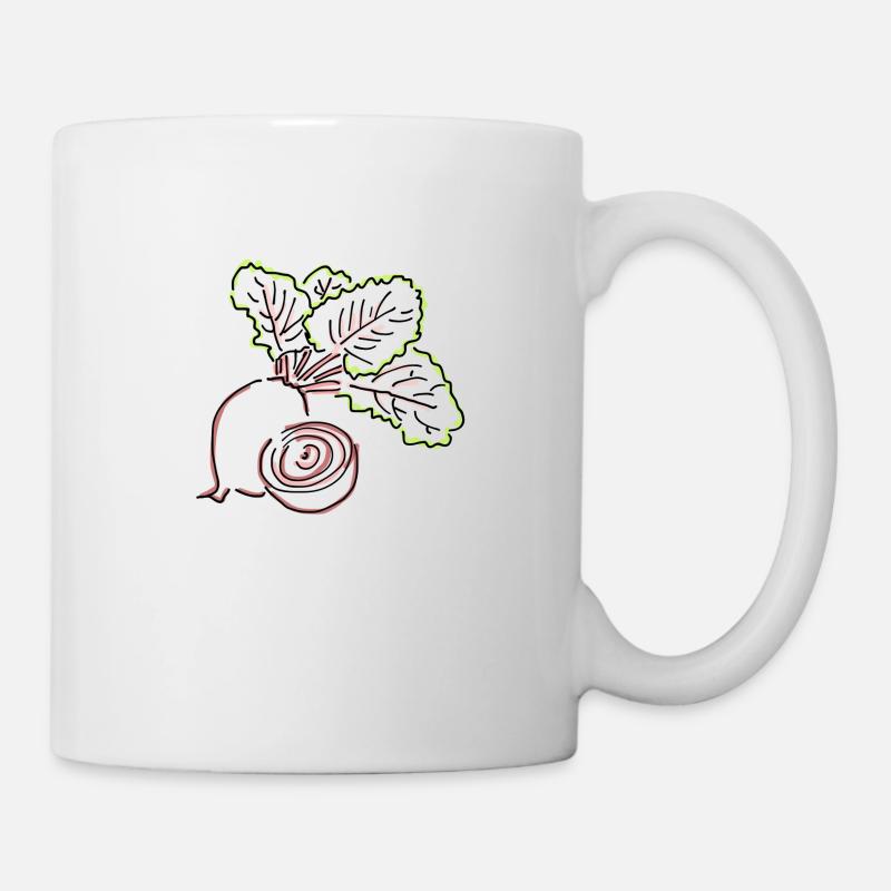Rote Beete - Tasse - Weiß