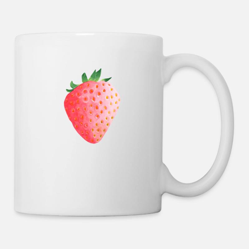 Erdbeere - Tasse - Weiß