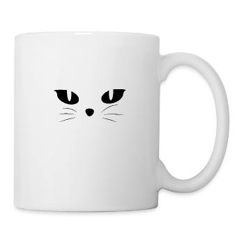 Cat Cats Gift Cat Eyes Face Mieze - Mug - white - Right