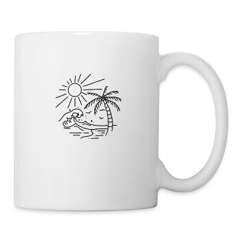 Strand Meer Sonne Palmen - Tasse - Weiß - Rechts