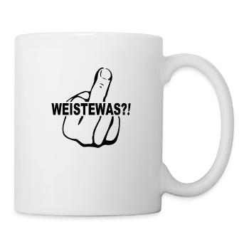 WEISTEWAS (Weist du was)?! Leck mich - Tasse - Weiß - Rechts