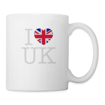 Ich liebe Großbritannien (weiß) - Tasse - Weiß - Rechts