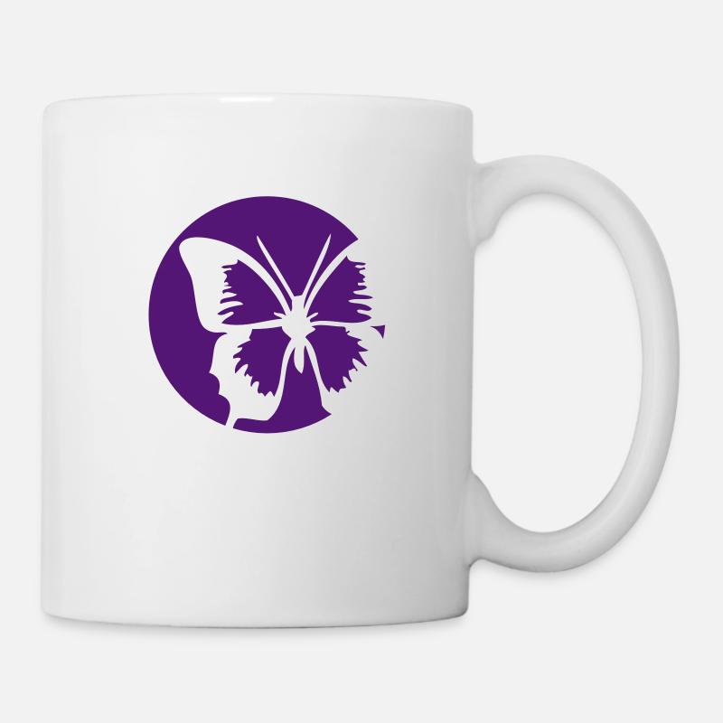 butterflies - Mug - white