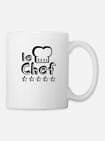 Le Chef father, husband or man master of barbecue, - Mug - white