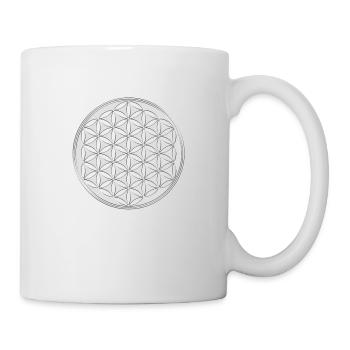 Flower of life - silver - sacred geometry - power - Mug - white - Right