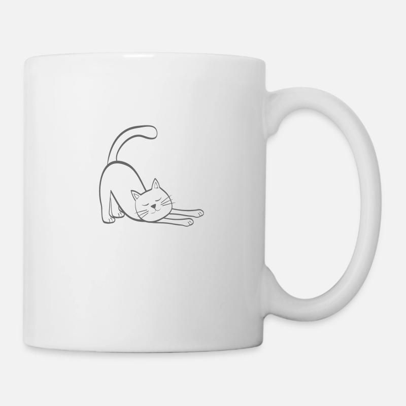 Chat extensible chat chaton stretching stretching - Mug blanc - blanc