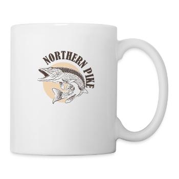 Poisson prédateur brochet Esocidae pêche pêcheur - Mug blanc - blanc - Droite