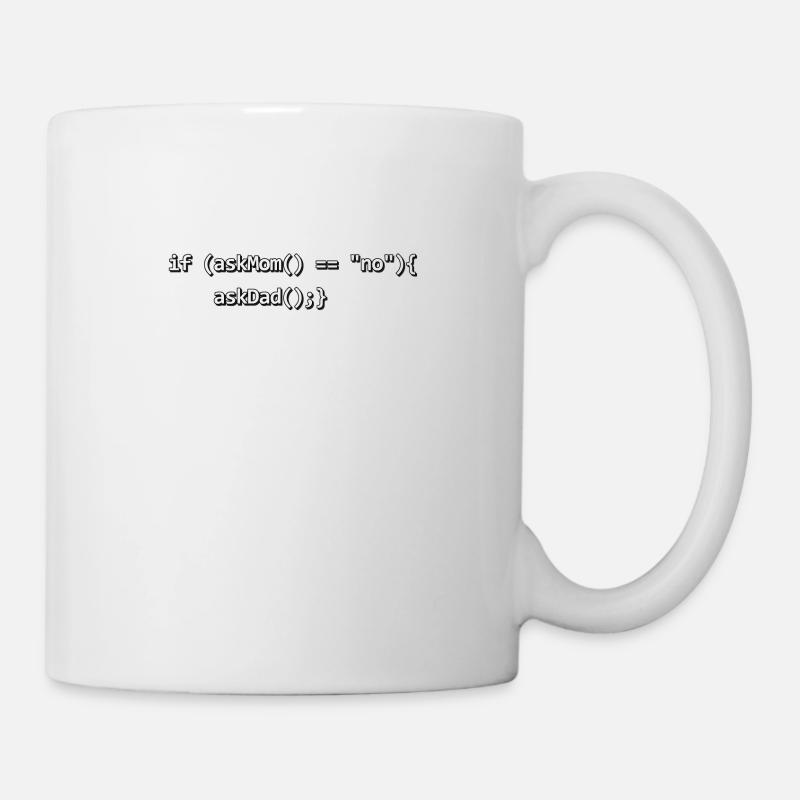 Si IF mère père nerd programmeur de code source - Mug blanc - blanc