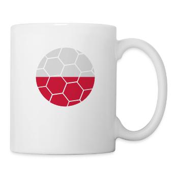 Poland Flag Polish Poland Round Football Pattern - Mug - white - Right
