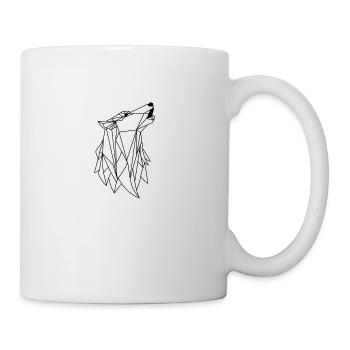 Wolf Origami - Tasse - Weiß - Rechts