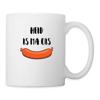 Heid is ma ois Wurscht bayerischer Spruch Geschenk - Tasse - Weiß - Rechts