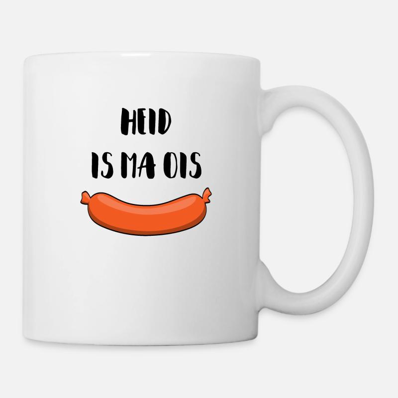 Heid is ma ois Wurscht bayerischer Spruch Geschenk - Tasse - Weiß