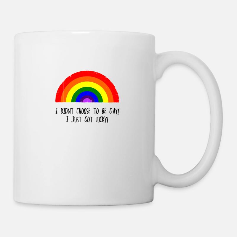 Glücklich Schwul - Tasse - Weiß