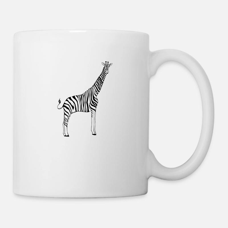 zebra giraffe - Tasse - Weiß