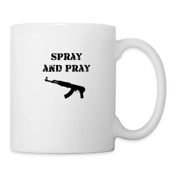 Spray and Pray AK-47 Gift Idea - Mug - white - Right