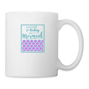 Meerjungfrau Einhorn Geschenk Nixe Spruch Meer See - Tasse - Weiß - Rechts